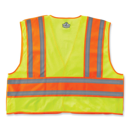 Ergodyne Glowear 8245psv Class 2 Public Safety Vest Polyester Large/x-large Lime