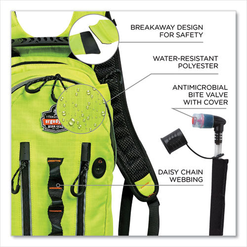 Ergodyne Chill-its 5157 Cargo Hydration Pack With Storage 3 L Hi-vis Lime