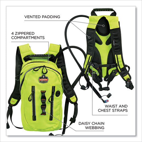 Ergodyne Chill-its 5157 Cargo Hydration Pack With Storage 3 L Hi-vis Lime