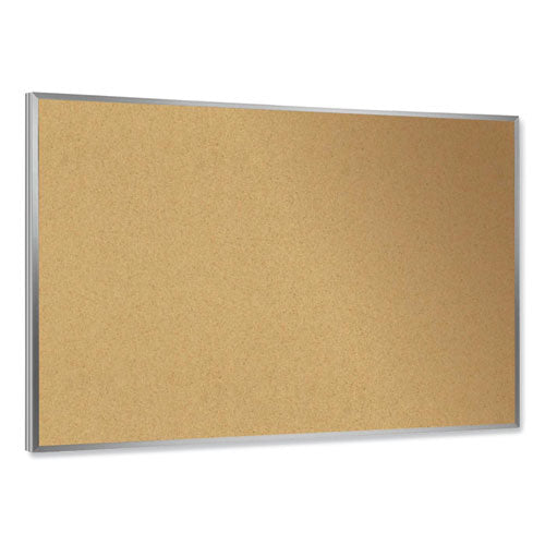 Ghent Aluminum-frame Natural Corkboard 46.5x36 Tan Surface Satin Aluminum Frame