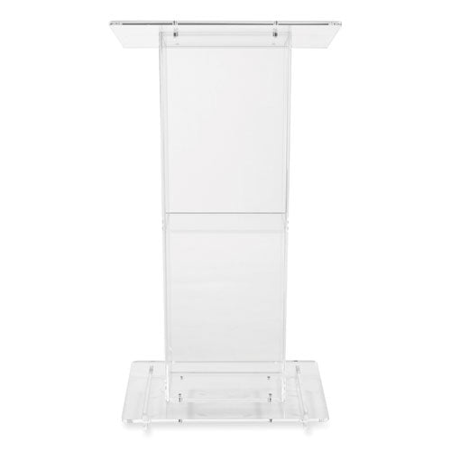 Oklahoma Sound Clear Acrylic Lectern With Shelf 24x15x46 Clear