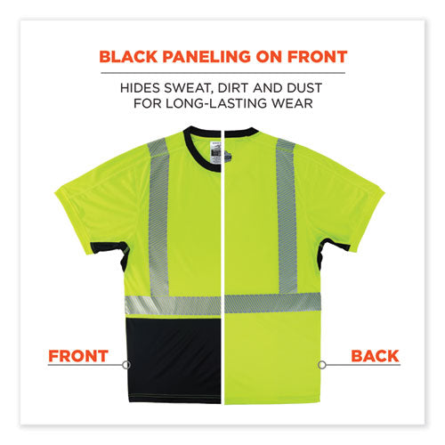 Ergodyne Glowear 8283bk Class 2 Lightweight Performance Hi-vis T-shirt Polyester Large Lime