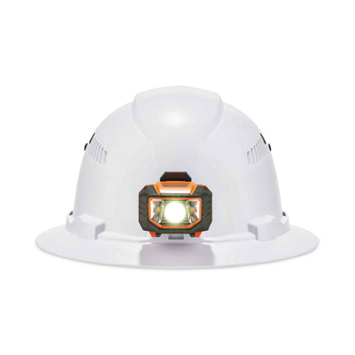 Ergodyne Skullerz 8973led Class C Hard Hat Full Brim With Led Light White