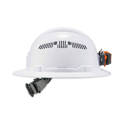 Ergodyne Skullerz 8973led Class C Hard Hat Full Brim With Led Light White