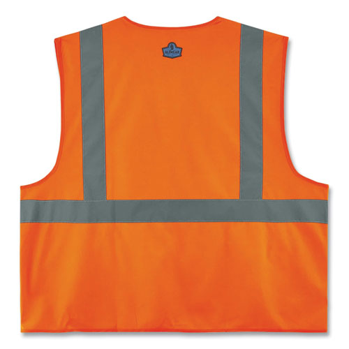 Ergodyne Glowear 8225hl Class 2 Standard Solid Hook And Loop Vest Polyester Orange 2x-large/3x-large