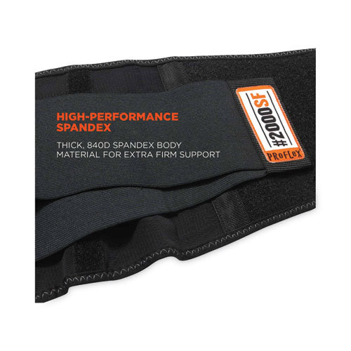 Ergodyne Proflex 2000sf High-performance Spandex Back Support Brace 4x-large 52" To 58" Waist Black