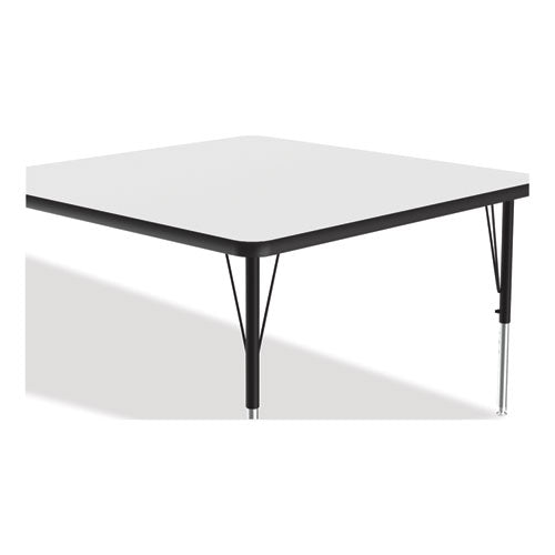 Correll Markerboard Activity Tables Square 48"x48"x19" To 29" White Top Black Legs 4/pallet