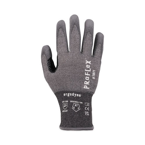 Ergodyne Proflex 7071 Ansi A7 Pu Coated Cr Gloves Gray 2x-large 12 Pairs/pack