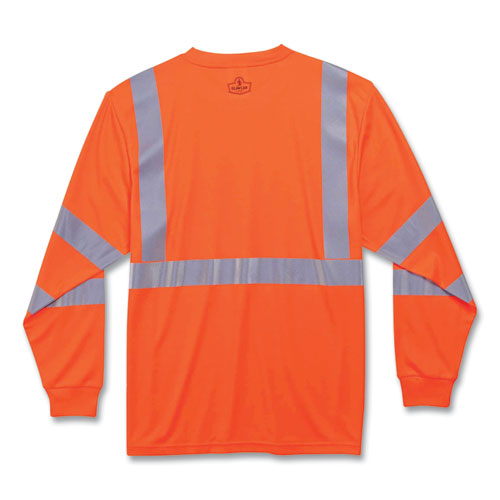 Ergodyne Glowear 8391 Class 3 Hi-vis Long Sleeve Shirt Polyester Orange X-large