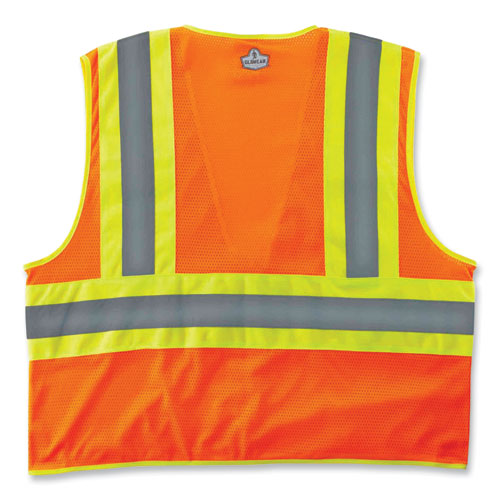 Ergodyne Glowear 8229z Class 2 Economy Two-tone Zipper Vest Polyester 4x-large/5x-large Orange