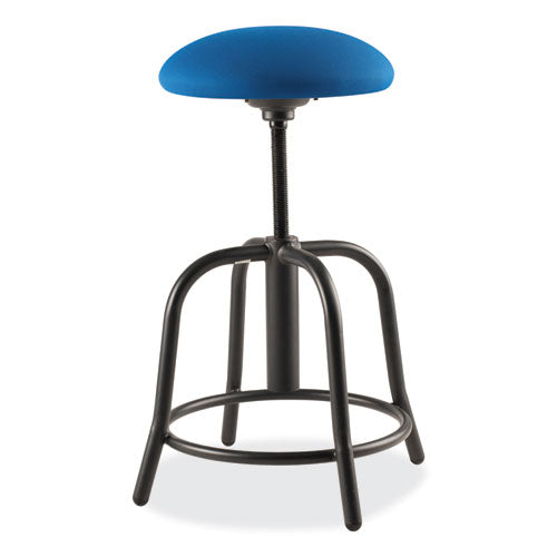 NPS 6800 Series Height Adj Fabric Padded Seat Stool Support 300lb 18"-25" Ht Cobalt Blue Seat/black Baseships In 1-3 Bus Days