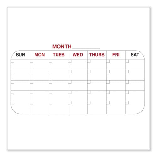 Ghent 4 Month Whiteboard Calendar With Radius Corners 36x24 White/red/black Surface