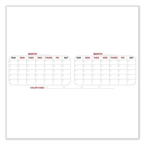 Ghent 4 Month Whiteboard Calendar With Radius Corners 36x24 White/red/black Surface