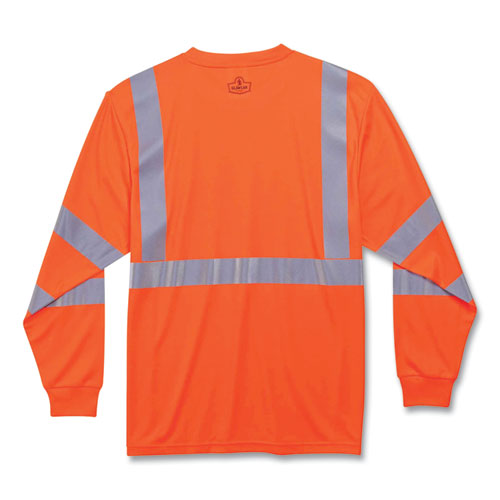 Ergodyne Glowear 8391 Class 3 Hi-vis Long Sleeve Shirt Polyester Orange Small