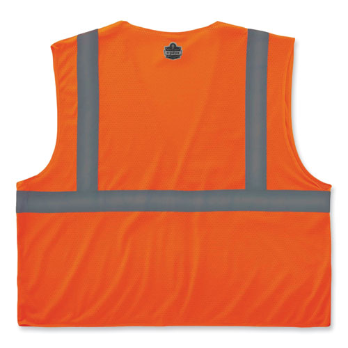 Ergodyne Glowear 8210hl Class 2 Economy Mesh Hook And Loop Vest Polyester 2x-large/3x-large Orange