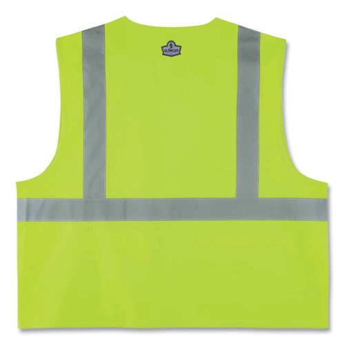 Ergodyne Glowear 8225z Class 2 Standard Solid Vest Polyester Lime 4x-large/5x-large