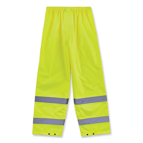 Ergodyne Glowear 8916 Class E Lightweight Hi-vis Rain Pants Small Lime