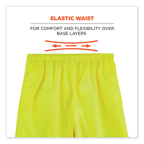 Ergodyne Glowear 8916 Class E Lightweight Hi-vis Rain Pants Small Lime