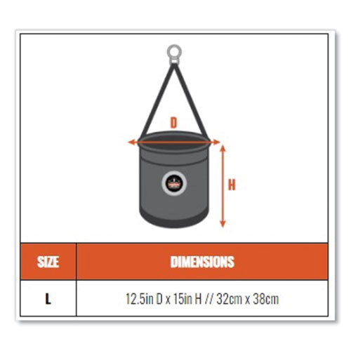 Ergodyne Arsenal 5733 Large Plastic Bottom Canvas Hoist Bucket 100 Lb White