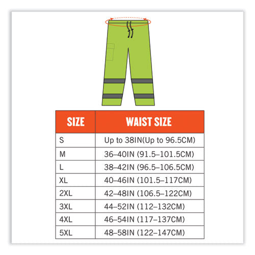 Ergodyne Glowear 8915 Class E Hi-vis Rain Pants X-large Lime