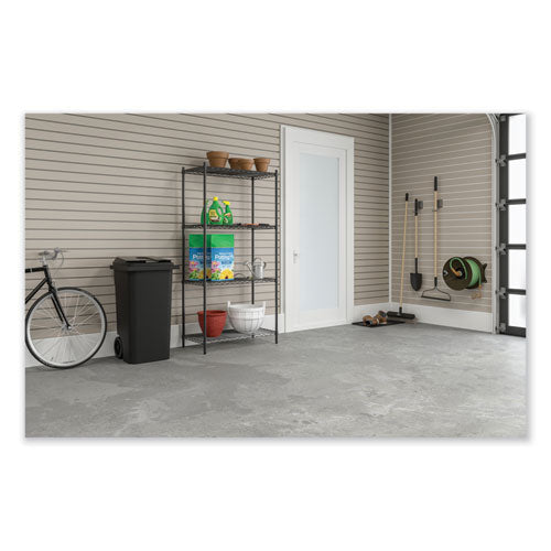 Safco Industrial Wire Shelving Four-shelf 36wx24dx72h Metallic Gray