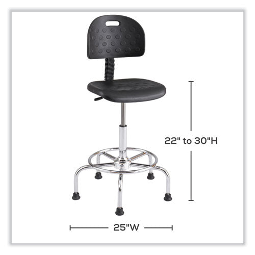 Safco Workfit Economy Industrial Chair Up To 400 Lb 22" To 30" High Black Seat/back Silver Base