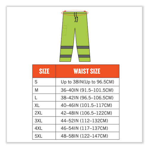 Ergodyne Glowear 8915 Class E Hi-vis Rain Pants 3x-large Lime