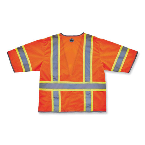 Ergodyne Glowear 8346z Class 3 Two-tone Hi-vis Surveyor Zipper Vest Small/medium Orange