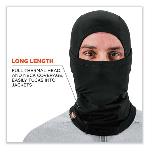 Ergodyne N-ferno 6844 Dual-layer Balaclava Face Mask Nylon; Spandex One Size Fits Most Black