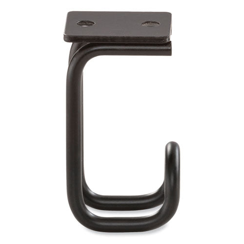 Safco Table Hooks 1.25x1.75x3.25 Black 6/pack