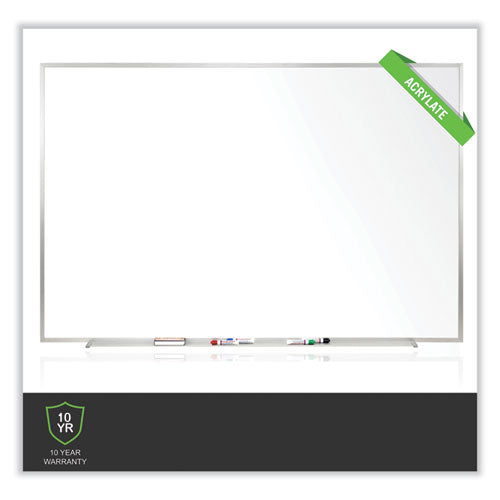 Ghent Non-magnetic Whiteboard With Aluminum Frame 60.63x48.47 White Surface Satin Aluminum Frame