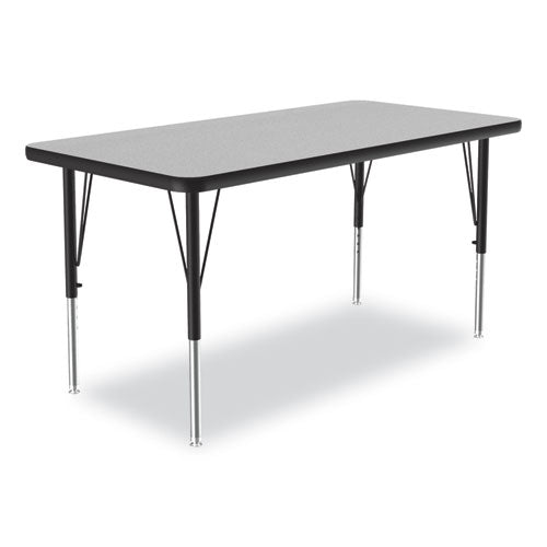 Correll Adjustable Activity Table Rectangular 48"x24"x19" To 29" Granite Top Black Legs 4/pallet