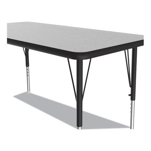 Correll Adjustable Activity Table Rectangular 48"x24"x19" To 29" Granite Top Black Legs 4/pallet