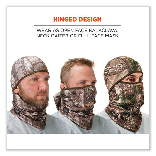 Ergodyne N-ferno 6823 Hinged Balaclava Face Mask Fleece One Size Fits Most Realtree Edge