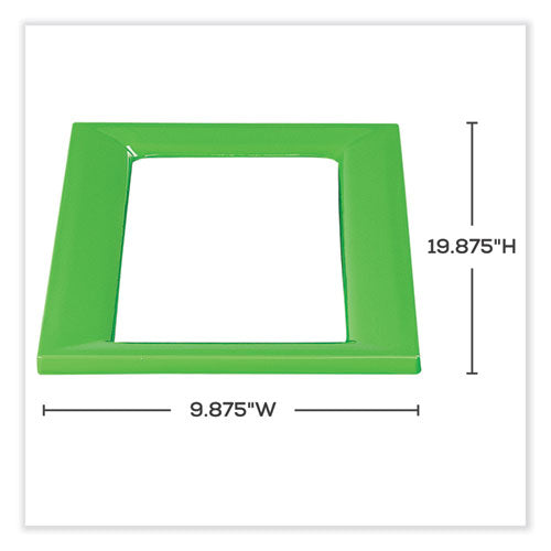 Safco Mixx Recycling Center Lid 9.87wx19.87dx0.82h Green