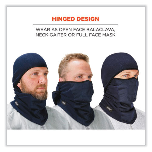 Ergodyne N-ferno 6823 Hinged Balaclava Face Mask Fleece One Size Fits Most Navy