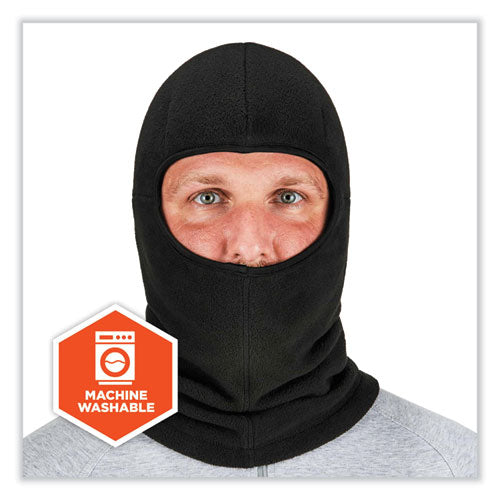 Ergodyne N-ferno 6893z Balaclava W/ Zipper For Bump Cap Insert Polyester Fleece One Size Fit Most Black