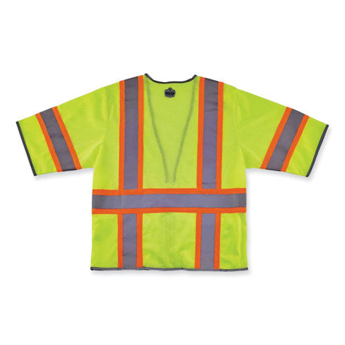 Ergodyne Glowear 8346z Class 3 Two-tone Hi-vis Surveyor Zipper Vest Small/medium Lime