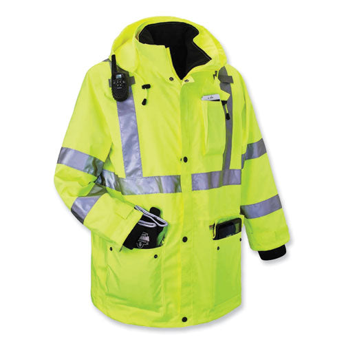 Ergodyne Glowear 8385 Class 3 Hi-vis 4-in-1 Jacket Small Lime