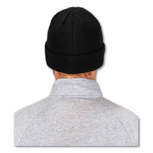 Ergodyne N-ferno 6811zi Rib Knit Hat + Bump Cap Insert One Size Fits Most Black