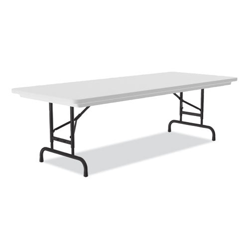 Correll Adjustable Folding Tables Rectangular 96"x30"x22" To 32" Gray Top Black Legs 4/pallet