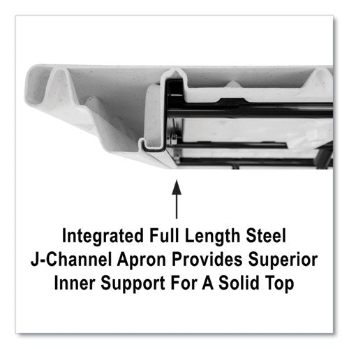 Correll Adjustable Folding Tables Rectangular 96"x30"x22" To 32" Gray Top Black Legs 4/pallet