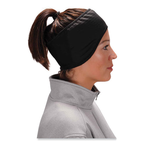 Ergodyne N-ferno 6887 2-layer Winter Headband Spandex/fleece One Size Fits Most Black