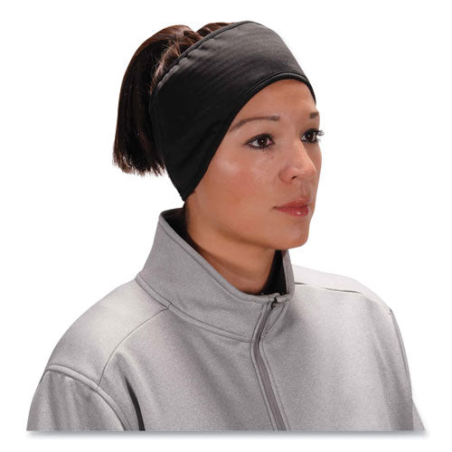 Ergodyne N-ferno 6887 2-layer Winter Headband Spandex/fleece One Size Fits Most Black