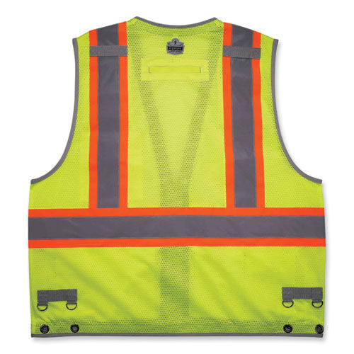 Ergodyne Glowear 8231tv Class 2 Hi-vis Tool Tethering Safety Vest Polyester 4x-large/5x-large Lime