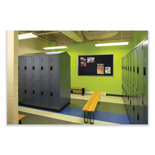 Ghent Aluminum-frame Recycled Rubber Bulletin Boards 36x24 Confetti Surface Satin Aluminum Frame