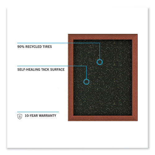 Ghent Aluminum-frame Recycled Rubber Bulletin Boards 36x24 Confetti Surface Satin Aluminum Frame