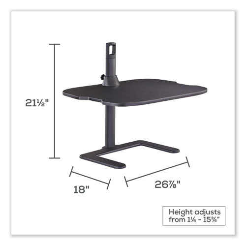 Safco Stance Height-adjustable Laptop Stand 26.9x18x1.25 To 15.75 Black Supports 15 Lbs