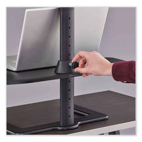 Safco Stance Height-adjustable Laptop Stand 26.9x18x1.25 To 15.75 Black Supports 15 Lbs