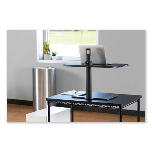 Safco Stance Height-adjustable Laptop Stand 26.9x18x1.25 To 15.75 Black Supports 15 Lbs